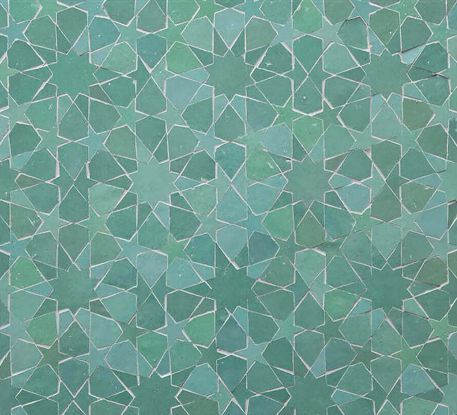 Island Green Moroccan Tile Meknes Pattern 04